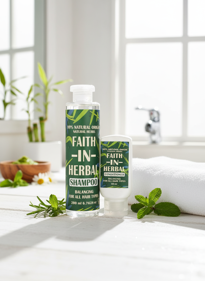 Herbal Anti - Dandruff (Hair Growth Shampoo + Conditioner) 300ML for Male & Female ⭐⭐⭐⭐⭐